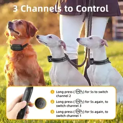 ROJECO-Elétrica Dog Training Collar, Digital recarregável, controle remoto, IPX7 impermeável Vibrador, Pet Dog Bark, Stop Shock Collar - Wolf Magazine