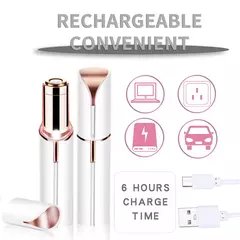 Removedor de cabelo elétrico portátil em forma de batom para mulheres, indolor e eficaz, depilação facial, ferramenta Home Razor Shaver - loja online