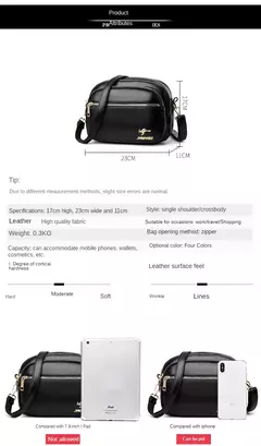 Bolsa mensageiro de couro macio para mulheres, bolso múltiplo, resistente ao desgaste, bolsa feminina de luxo, bolsa de alta qualidade - comprar online