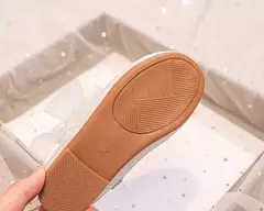 Mary Janes antiderrapante para meninas, arco lateral, pérolas, sapatos elegantes de princesa, sapatos chiques para crianças, festa, shows de casamento, moda infantil, 2024 - comprar online