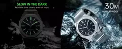 Imagem do SAPPHERO Relógios masculinos marcas de luxo movimentos importados aço inoxidável relógios à prova dwaterproof água presente masculino relógios de quartzo
