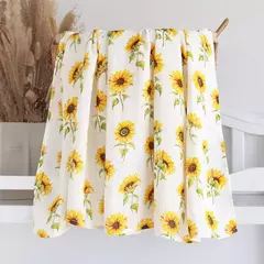 Imagem do Portátil de bambu algodão Swaddle cobertor define para recém-nascidos, berço cobertor, macio, leopardo impressão, viagens, bebês