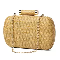 Bolsa de embreagem para mulheres, Bolsa de Raffia para senhoras, Bolsa de noite, Crochet Crossbody Bags, Ombro de praia, Verão, Saco de mão tecido luxuoso na internet