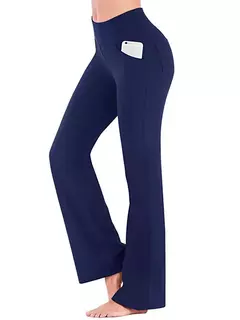 Ogilvy Mather-Calça de perna feminina, Palazzo Largo Assassino, Cintura alta, OL Ladies Calças longas de carreira, Sólido, Elegante, Feminina - Wolf Magazine