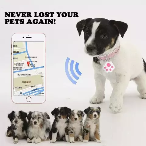Mini rastreador gps de garra de cachorro para cães, gatos, crianças, idosos, dispositivo anti-perda, localizador, coleira de animais de estimação, rastreamento de chave
