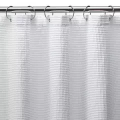 Imagem do Minghe-Poliéster Tecido Cortina De Chuveiro, Pano De Banheiro, Waffle, Heavy Duty, 230 gsm