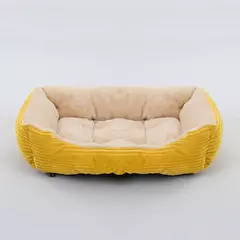 Imagem do Cama para cão gato animal de estimação quadrado casil de pelúcia médio pequeno cão sofá cama almofada pet calmante cama do cão casa suprimentos para animais de estimação acessórios