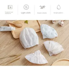 Boné de banho elástico para mulheres Chapéu de banho impermeável Tampão de banho grosso Cabeleireiro Suprimentos do banheiro