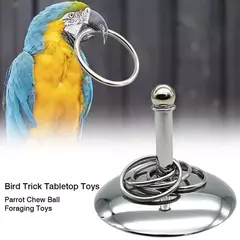 Pássaros papagaios brinquedos de treinamento interativo desenvolvimento inteligência empilhamento anel metal conjuntos treinamento pássaros suprimentos acessórios para animais estimação - loja online