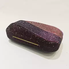 Imagem do Bolsa de ombro strass cristal brilhante de luxo para mulheres, mini bolsa para festa de casamento, corrente, bolsa noite, banquete, moda senhora