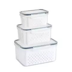 Caixa De Armazenamento De Geladeira, Organizador De Geladeira, Legumes Frescos, Caixas De Frutas, Cesta De Drenagem, Despensa, Organizador De Cozinha - comprar online