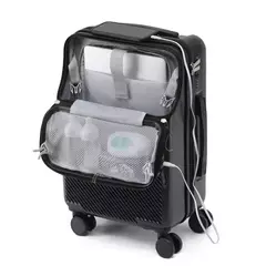 Bagagem de Trolley de Abertura Frontal com Senha, Mala de Viagem, Carry on Bagag na internet