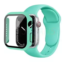 Imagem do Caixa de vidro e pulseira para Apple Watch, Apple Watch Band, Protetores de Tela, iWatch Series 8, 7, 6, SE, 5, 4, 42mm, 44mm, 41mm, 40 milímetros, 38 milímetros, 45 milímetros, 49 milímetros