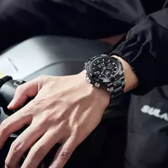 Relógios digitais de aço inoxidável para meninos, relógios esportivos, tamanho out, luz led, alta qualidade, presente masculino - comprar online
