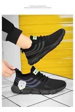 Imagem do Sapatilhas Esportivas de Malha Respirável Masculina e Feminina, Leve, Casual, Ténis, Luxo, Masculino, Ténis, Marca