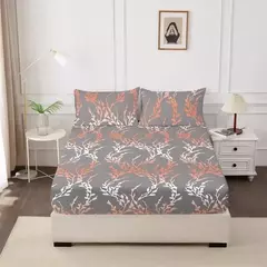 Capa de cama para quarto, 3 peças, conjunto de lençóis estampados (um lençol e duas fronhas) Una Sábana Y Dos Fundas De Almohada - loja online