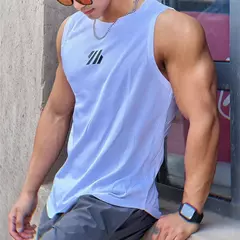 Imagem do Colete de ginástica sem mangas masculino, camisa de malha, regatas, colete esportivo, basquetebol, corrida, fitness, alta qualidade, verão, mais novo, 2022