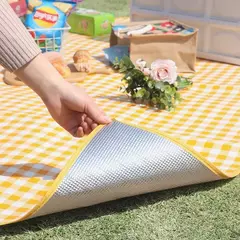 Impermeável e à prova de umidade portátil Tent Dormir Mat, Outdoor Camping Mat, Praia Piquenique Mat, Double-Sided filme de alumínio na internet