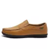 Couro de vaca natural masculino mocassins de couro genuíno italiano, sapatos de vestido masculino, calçado formal, casual, marca, venda
