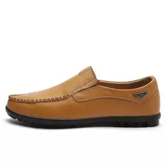 Couro de vaca natural masculino mocassins de couro genuíno italiano, sapatos de vestido masculino, calçado formal, casual, marca, venda