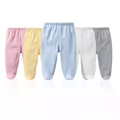 Leggings de algodão longo para bebês recém-nascidos meninos e meninas, calças de rodagem sólida, casual, primavera, outono, 0-12 meses - Wolf Magazine