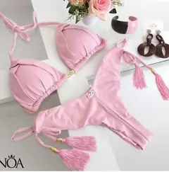 Fato de banho triangular sexy para mulheres, biquínis brasileiros, maiô halter, maiô push up, corrente de metal, biquíni de praia, novo, 2023 - Wolf Magazine