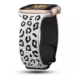 Pulseira de Silicone Gravada para Apple Watch, Faixa 45mm, 44mm, 42mm, 41mm, 40mm, 49mm, 44mm, Pulseira Correa, Série 8, 9, 7, SE, 6, 5, 4, 3, ultra 2