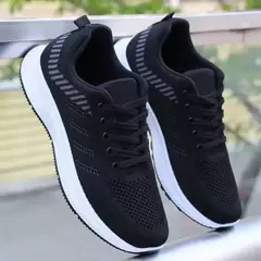 Sapatos para homens casuais deslizamento na moda tênis respirável tênis de corrida ao ar livre treinamento tênis - Wolf Magazine