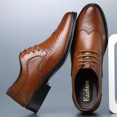 Handcrafted masculino oxford sapatos genuíno couro de bezerro brogue vestido sapatos negócios clássicos sapatos formais homem