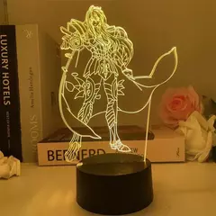 Imagem do Saint Seiya Anime Figuras Lâmpada da noite, Cavaleiros do Zodíaco Action Figure, Decoração do Quarto, Luz Acrílica, Coleção Model Toy