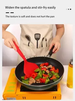 Utensílios De Cozinha De Silicone Espátula Espátula Carne Ovo Raspador De Cozinha Pizza Larga Cozinhar Ferramentas Pá Espátula Antiaderente - loja online