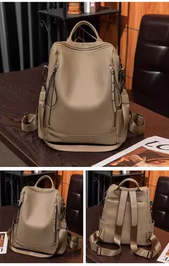 Mochila de couro genuíno para mulheres, mochila de viagem mochilas escolares de alta qualidade, bolsa de ombro casual, nova moda, 2023 - comprar online
