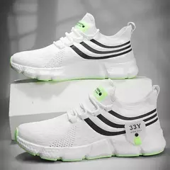 Sapatilhas esportivas de malha leve respirável masculina, tênis casual ao ar livre, tênis preto, corrida atlética, tênis para caminhada - comprar online