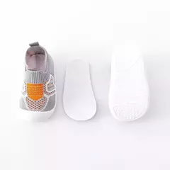 Sapatos de malha respirável para recém-nascido, meias infantis, fundo macio, antiderrapante, menino e menina, 0 a 5 anos, verão
