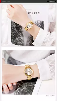 Skmei-relógio de quartzo de luxo feminino, movimento japão, simples, fashion, feminino, 1620 - loja online