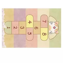 Tapete antiderrapante para jogos de desenhos animados para crianças, decoração de lar, baby crawling, meninos e meninas, cinza claro, jogo, enfeites infantis - Wolf Magazine