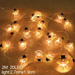 2m 20led papai noel floco de neve led luz corda decoração de natal para casa ornamento da árvore de natal 2024 navidad crianças presente ano novo na internet