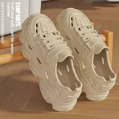 Sandálias Eva da moda masculina, roupa exterior de verão, fundo grosso, antiderrapante, sapatos frescos respiráveis, chinelos de praia para homens