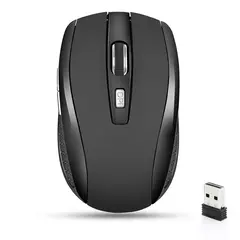 Mouse sem fio Mouse silencioso 2.4G portátil móvel Optical Office Mouse DPI níveis ajustáveis para Notebook PC Laptop MacBook - Wolf Magazine