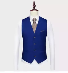 Terno casual de negócios masculino para casamentos, blazer genuíno, colete e calças, grande e alto, colete slim fit, calças de vestido, tamanho EUA - Wolf Magazine