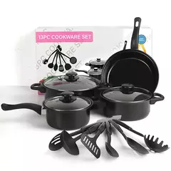Conjunto de panelas e panelas antiaderentes, utensílio de cozinha, panelas, presentes para amigos e familiares, 13 peças - loja online