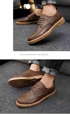 Sapato Oxford casual masculino, sapato de couro masculino, mocassins com renda de luxo, sapato de vestido masculino brogue, moda clássica, 2024 - comprar online