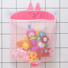Qwz novo pato dos desenhos animados do bebê saco de malha do banheiro otário design para brinquedos de banho crianças formas animais pano areia brinquedos armazenamento net saco - loja online