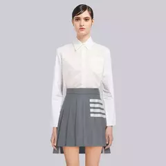 Terno estilo universitário para mulheres, quatro vestidos com barra, comprimento, tipo padrão, idade tecido, decoração, cinza, gênero - comprar online