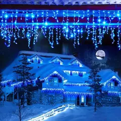 Guirlanda de luz LED ao ar livre para pátio, luzes de Natal, fadas, cortina de luz, rua, casamento, decoração do jardim - loja online
