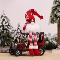 Imagem do Natal Faceless Doll Gnome Ornamentos, Luz LED, Pelúcia, Artesanato de tricô, Decoração pendente, Decorações para crianças, Presente