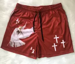 Calções de Ginásio Y2K para Homens e Mulheres, Angel Cross Impressão 3D, Casual Sports, Malha, Secagem Rápida, Respirável, Basquetebol, Verão, Unissex - loja online