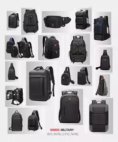 SWISS MILITARY-Mochila impermeável para laptop USB de grande capacidade 17 "para homens, mochila de negócios de moda para escola, mochila - Wolf Magazine