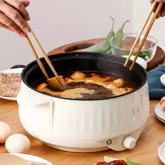 Imagem do Panela elétrica de camada única ou dupla, Multi fogões, Panela antiaderente doméstica, Fogão de arroz, Eletrodomésticos de cozinha, 1-2 pessoas, 220V