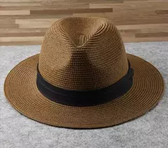 Chapéu de palha panaman cabeça grande masculino, chapéu de tecido dobrável, chapéu top jazz, proteção solar, sombreamento solar, tamanho grande, 63cm - Wolf Magazine